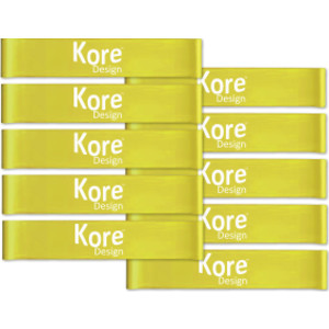 Fidget Kick Bands, Silicone, 12" to 24", Yellow, Pack of 10