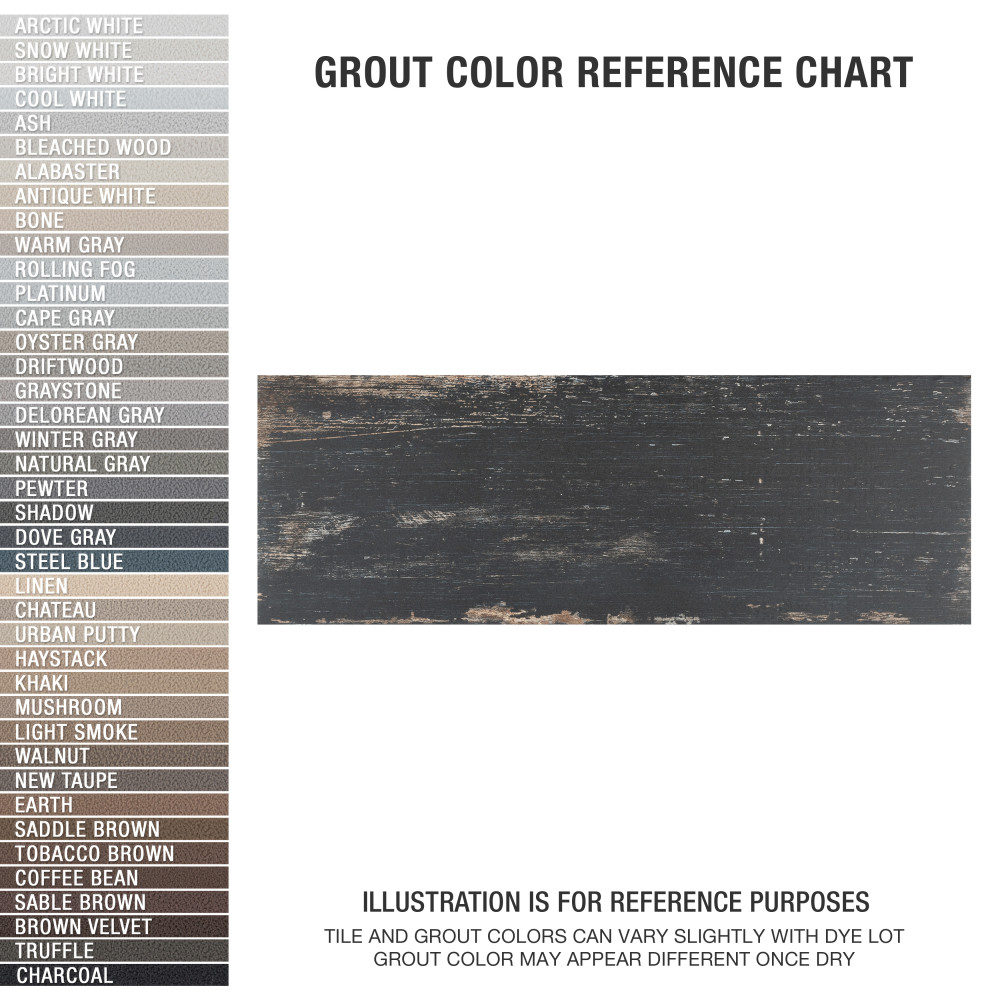 Retro Nero 8-1/4 in. x 23-1/2 in. Porcelain Floor and Wall Tile