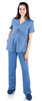Urbane Essentials Maternity Scrub Pants: Classic Relaxed Fit, Breathable, Shape Retention, Flare Leg Medical Scrubs 9798-Urbane