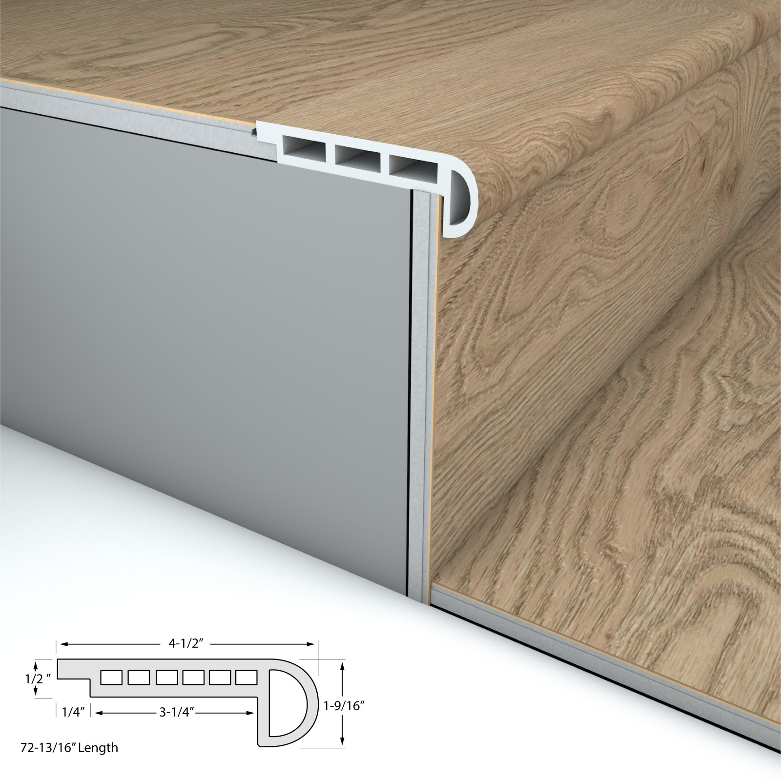 Del Mar Drift Cali Vinyl Stair Nosing Flush view 4