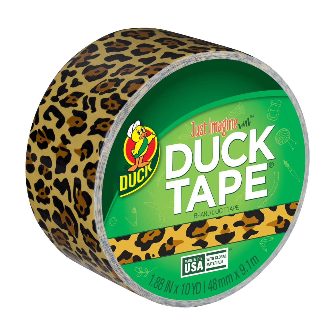 Printed Duck Tape® Brand Duct Tape - Leopard Print, 1.88 in. x 10 yd.