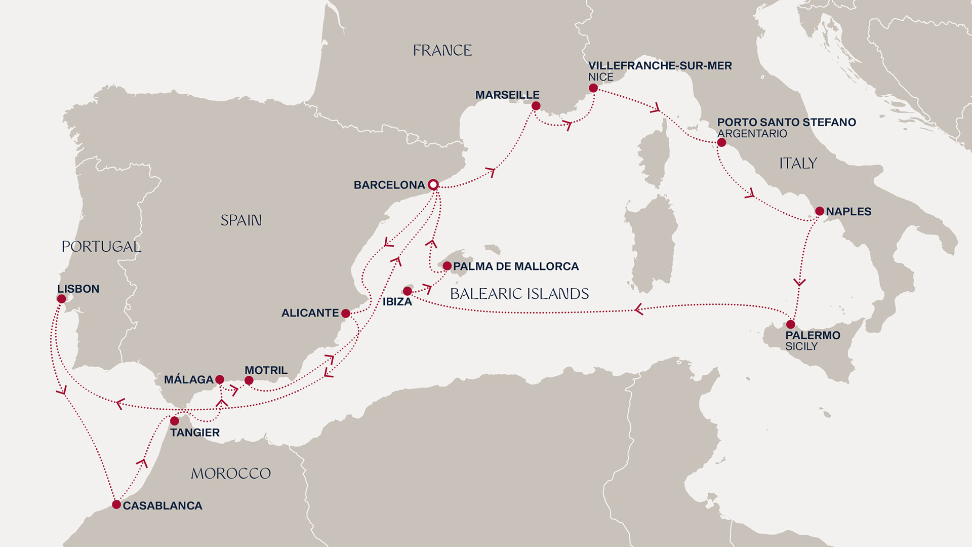 Itinerary map