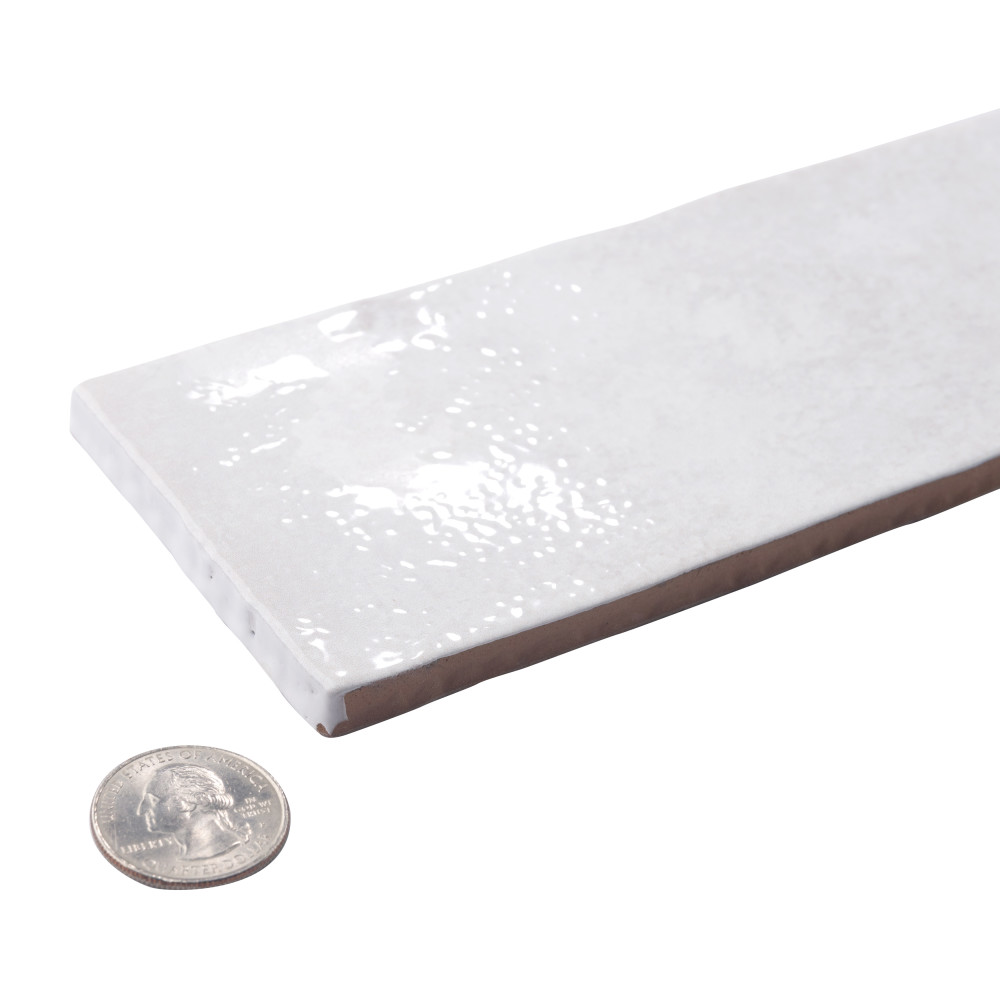 Biarritz White 3 in. x 12 in. Ceramic Wall Tile