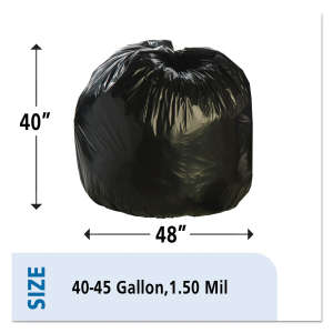 NSN8105013862329, AbilityOne®, SKILCRAFT LLDPE TRC Liner, 45 gal Capacity, 40 in Wide, 48 in High, 1.5 Mils Thick, Brown