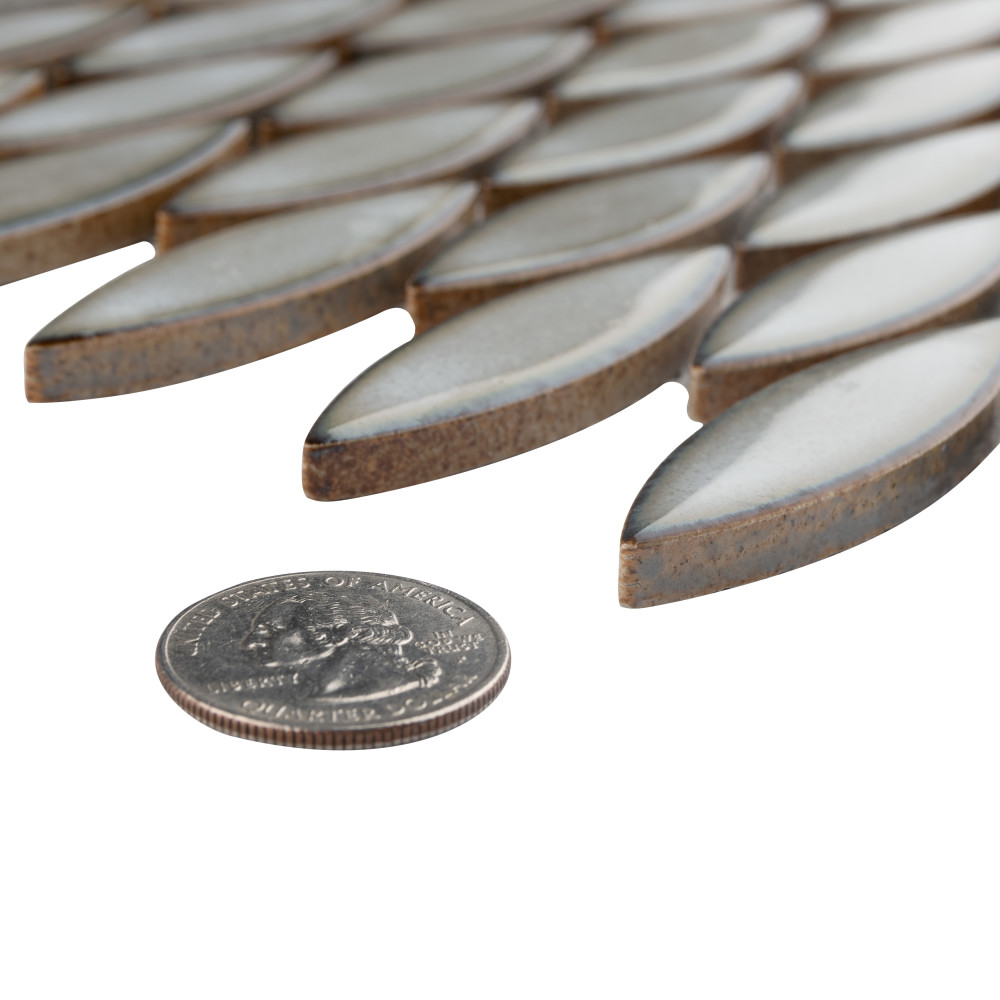 Sample – Pescado Linen Grey Porcelain Mosaic Tile