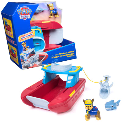 PAW Patrol Sea Patroller Vehicle with Chase and Shark Figure, 2 Patrol Modes, Kids Toys for Boys and Girls Ages 3 and Up
