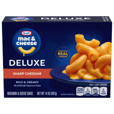 Kraft Deluxe Sharp Cheddar Mac & Cheese Macaroni and Cheese Dinner, 14 oz Box