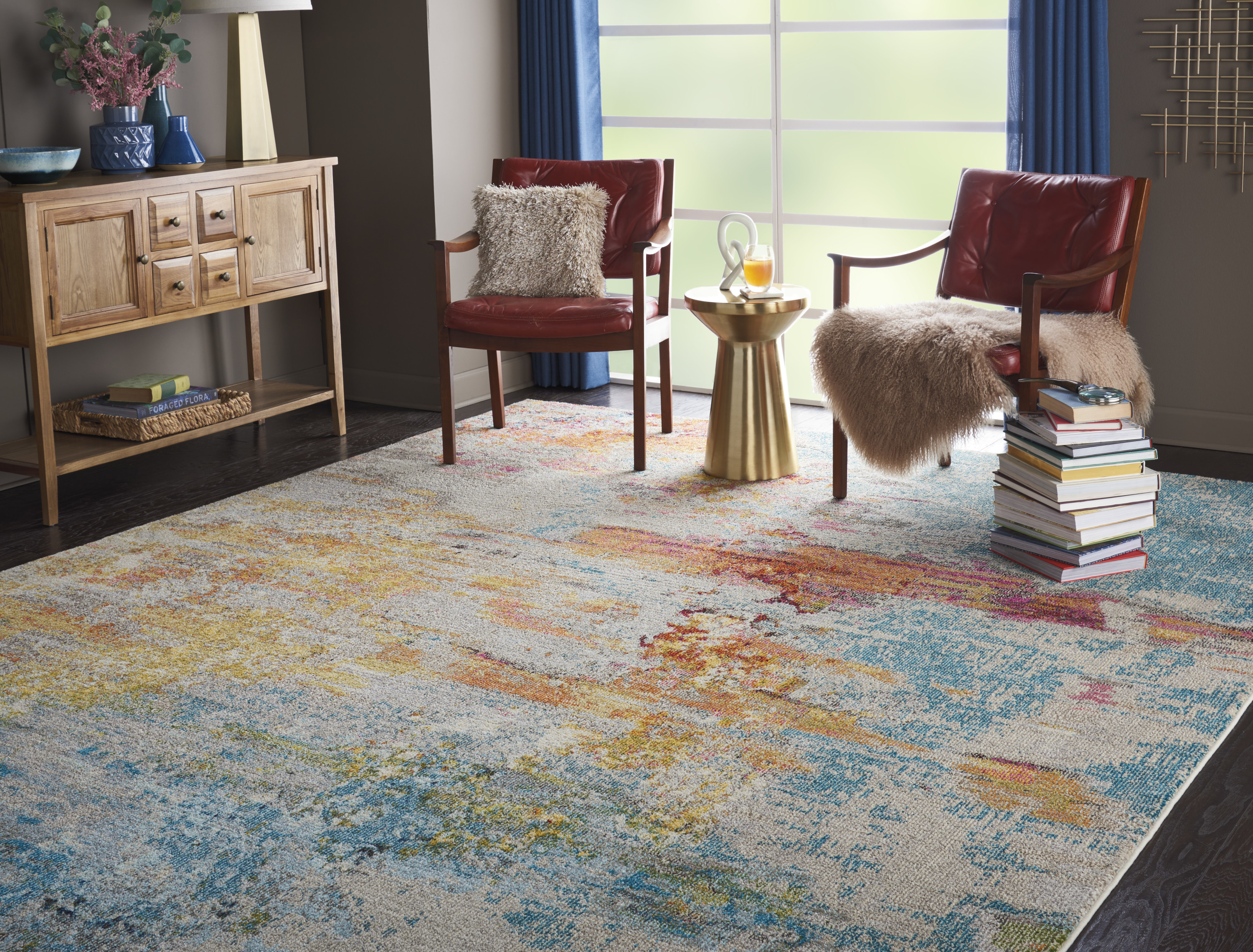 Nourison Celestial 7' x 10' Sealife Modern Indoor Rug