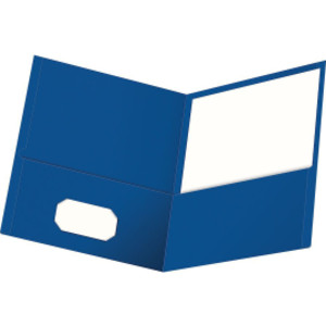 Twin Pocket Folders, Letter Size, Royal Blue, Box of 25