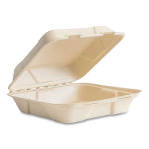 Boardwalk, Nourish Molded Fiber Takeout Container, Compostable, 9 x 10 x 2, Natural