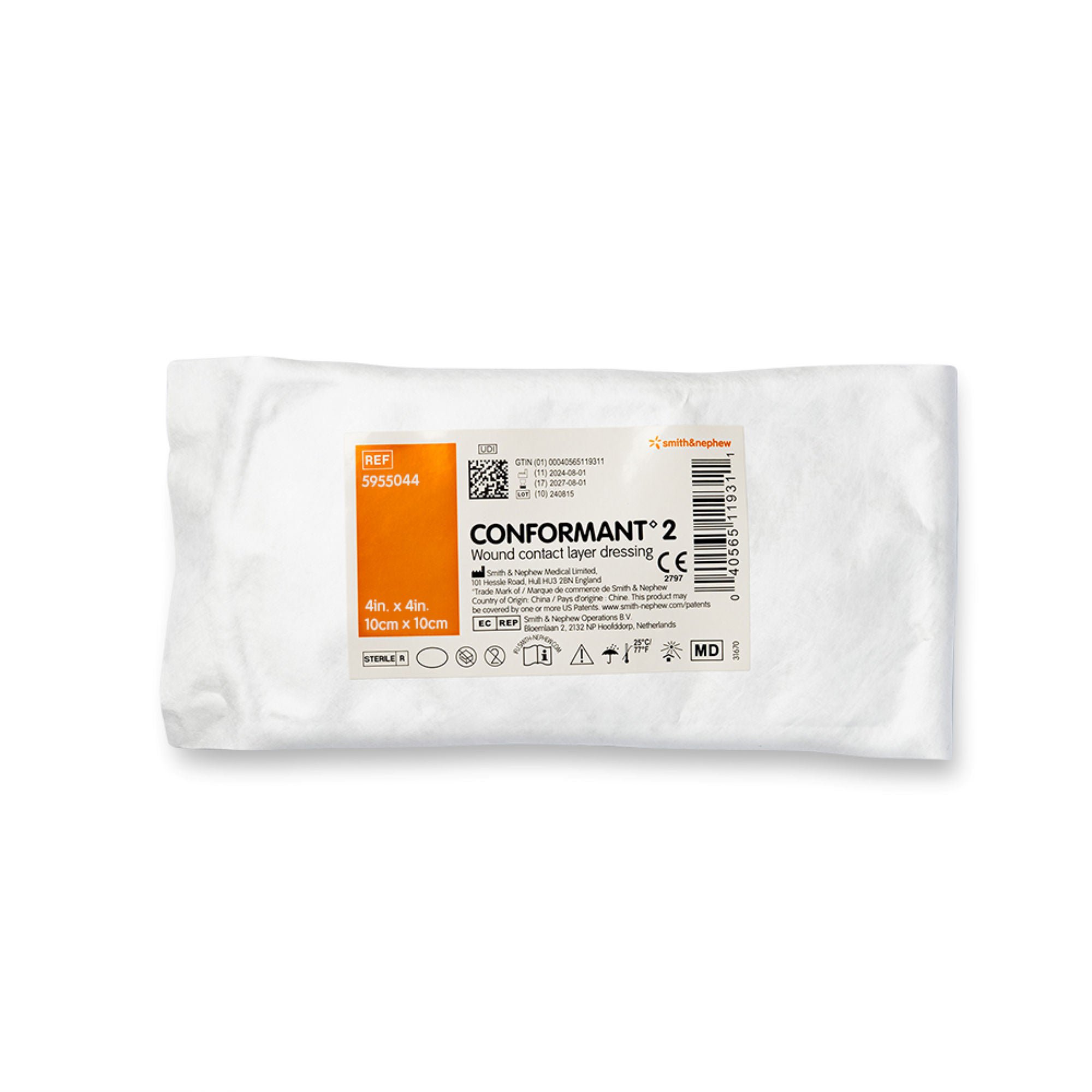 Conformant 2 Wound Contact Layer Dressing, 4 x 4 Inch