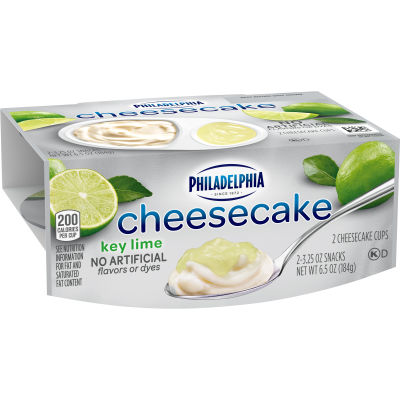 Philadelphia Key Lime Cheesecake Snacks, 2 ct Pack, 3.25 oz Cups