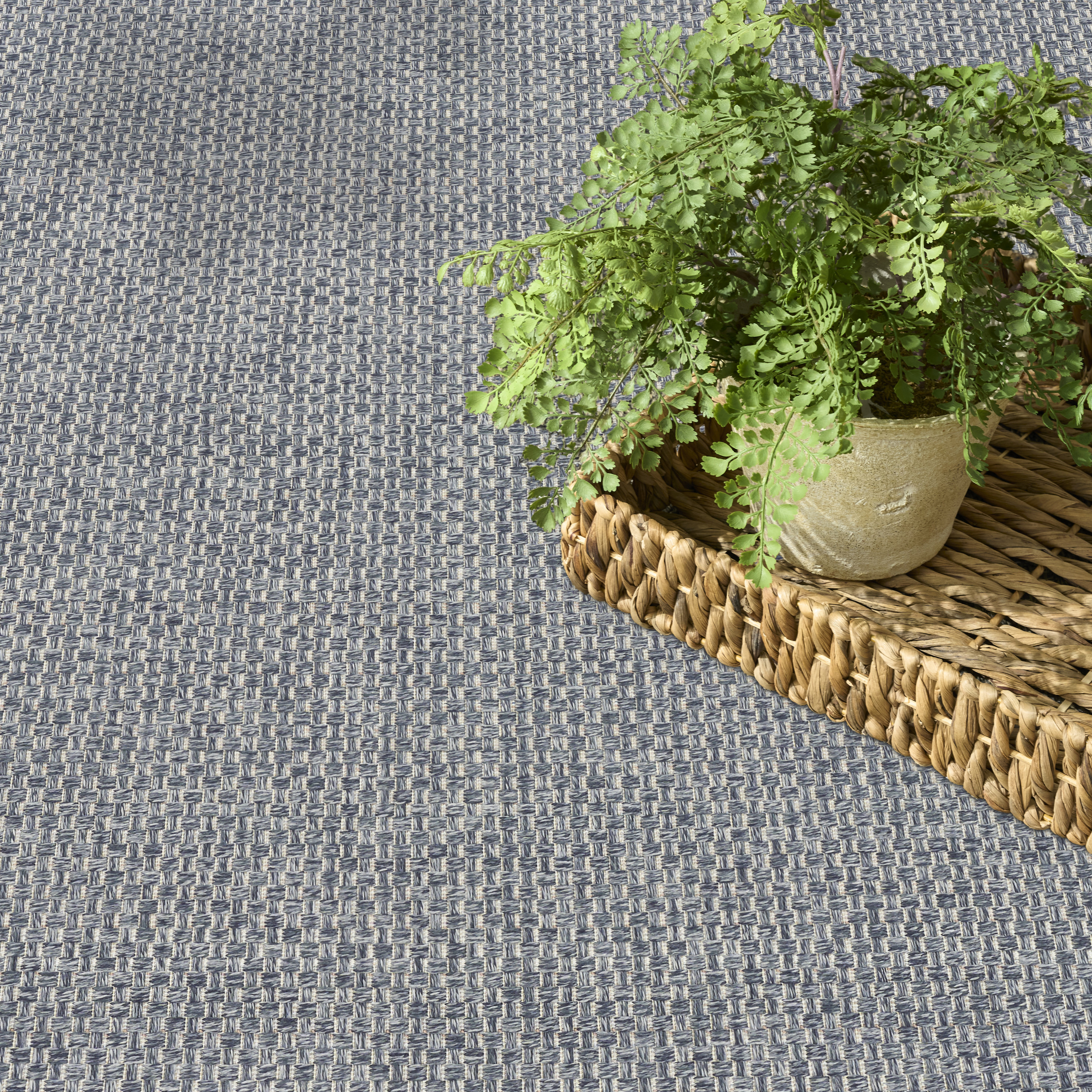 Nourison Tulum 6' x 9' Denim Outdoor Rug