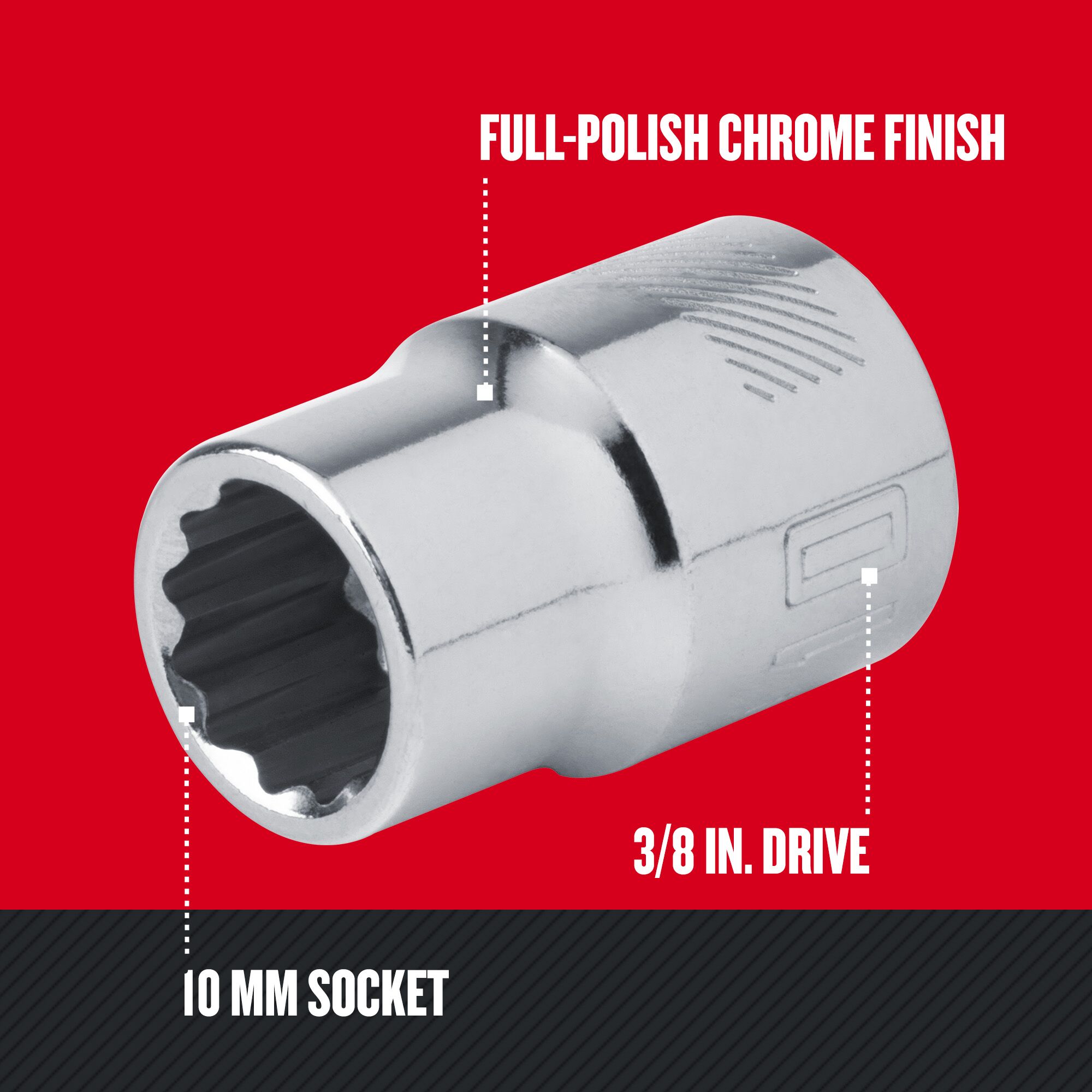 Graphic of CRAFTSMAN Sockets: 12-Point highlighting product features
