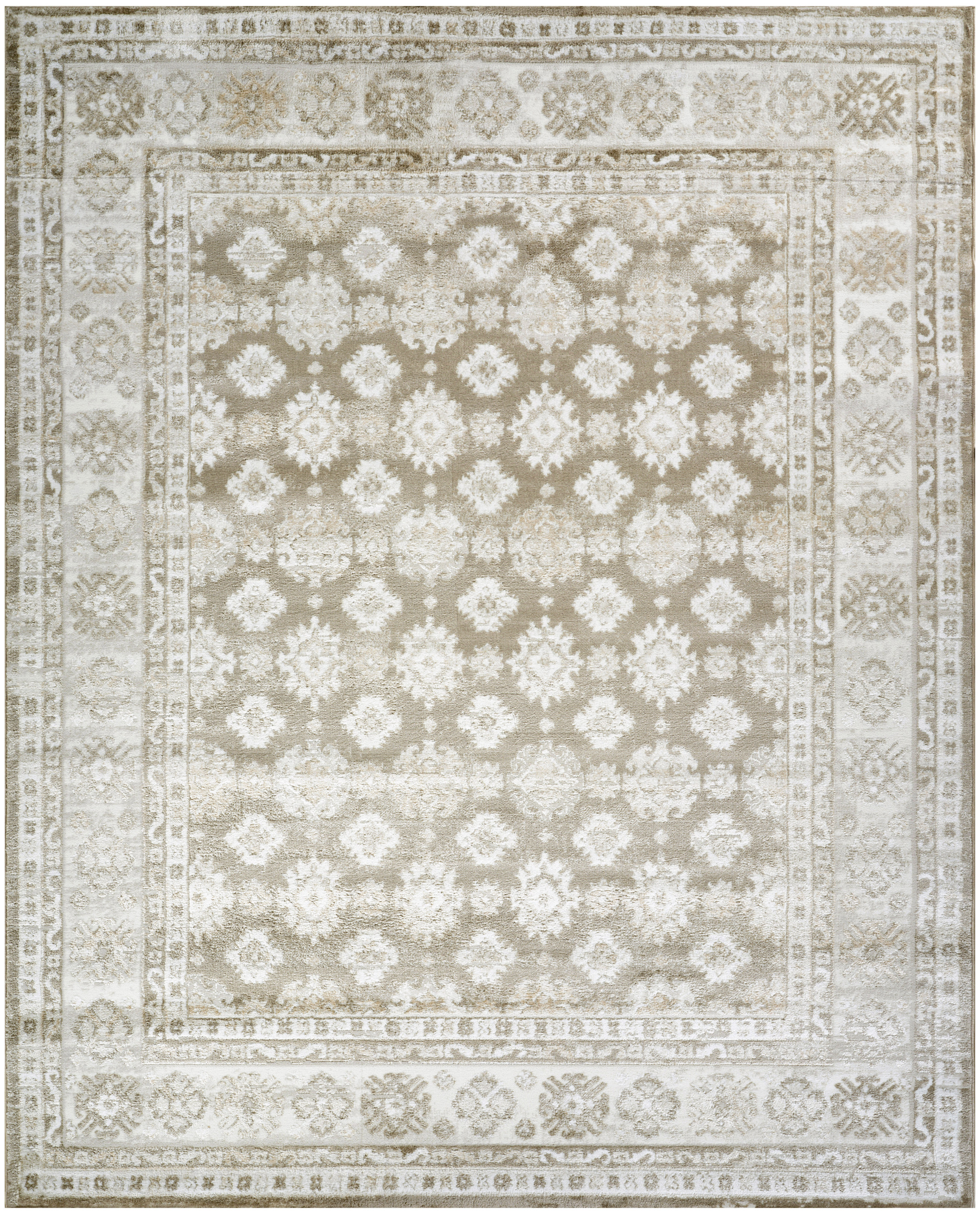 Nourison Dekor 7'10" x 9'10" Ivory Taupe Vintage Indoor Rug