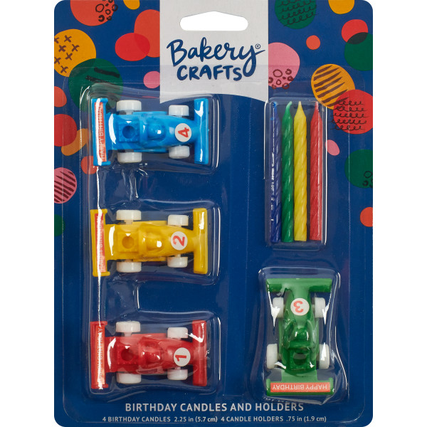 Bakery Crafts Racing Car Candle Holders Candles DecoPac