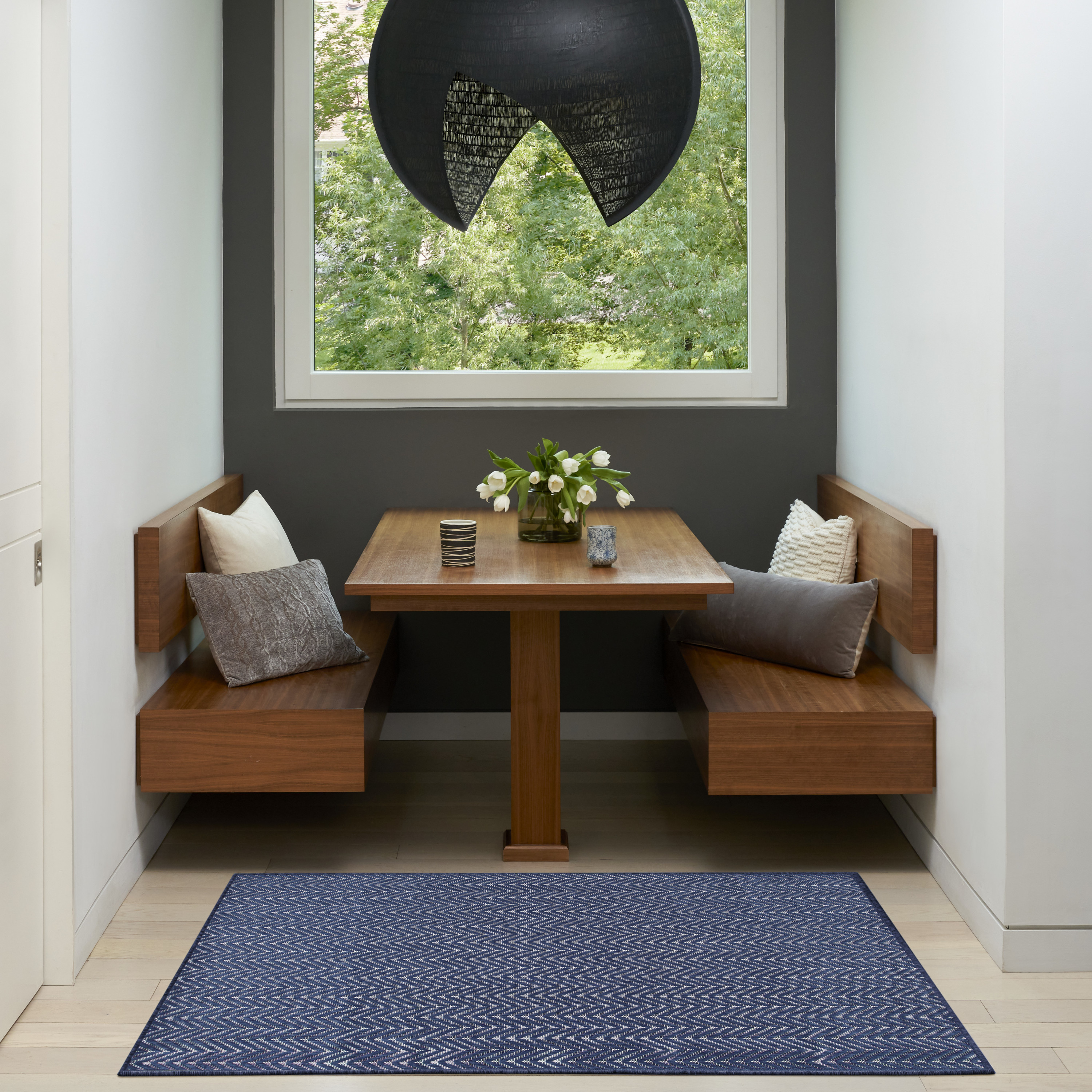Nourison Horizon Indoor/Outdoor 3' x 5' Navy Modern Rug