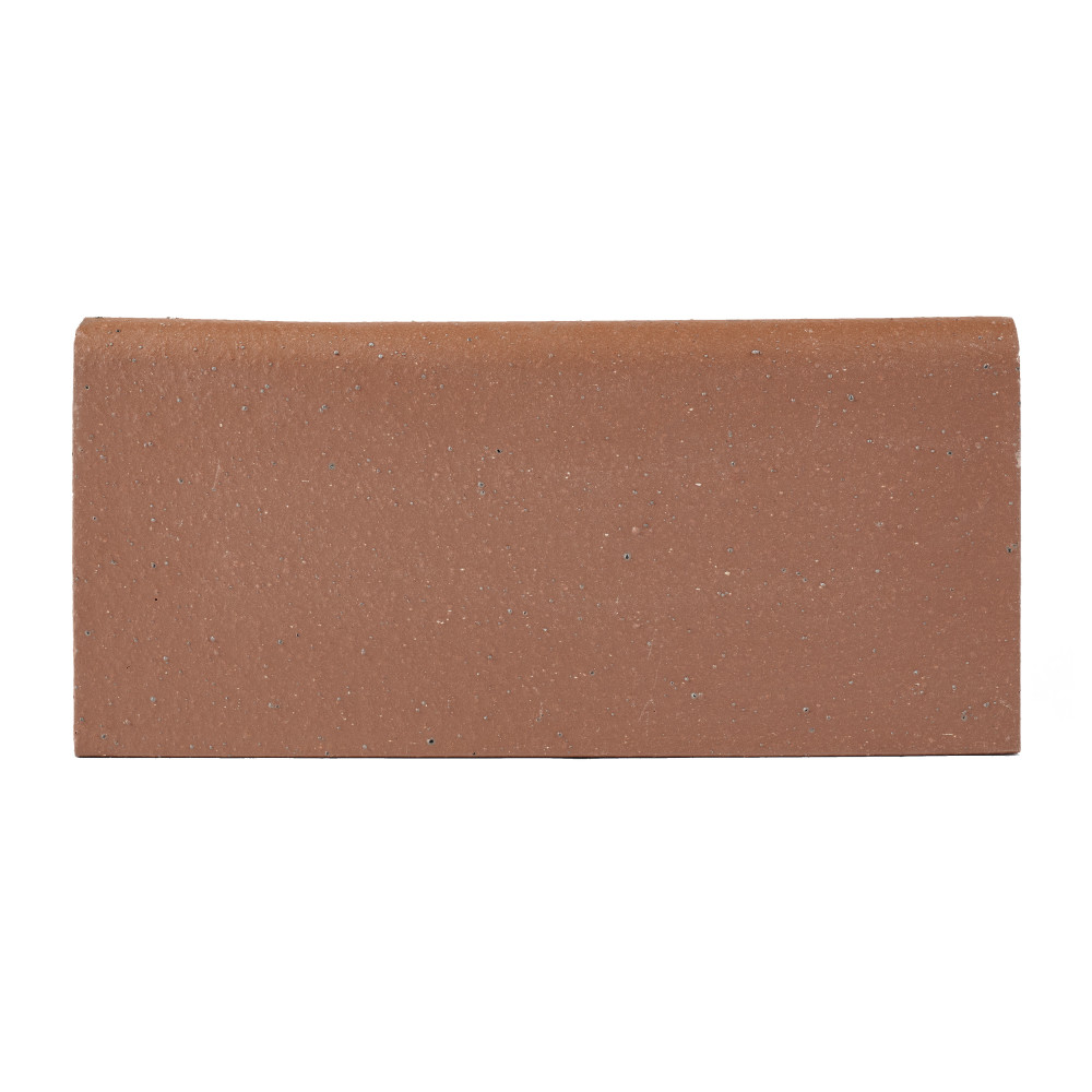 Lincoln Quarry Bullnose Mayflower Red 3-5/8 in. x 7-5/8 in. Ceramic Floor and Wall Trim