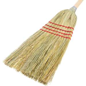 Carlisle, Flo-Pac, 12in, Parlor Broom, Corn Blend Bristles, Yellow