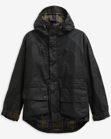 Barbour x TO KI TO Mountain Waxed Jacket Sage