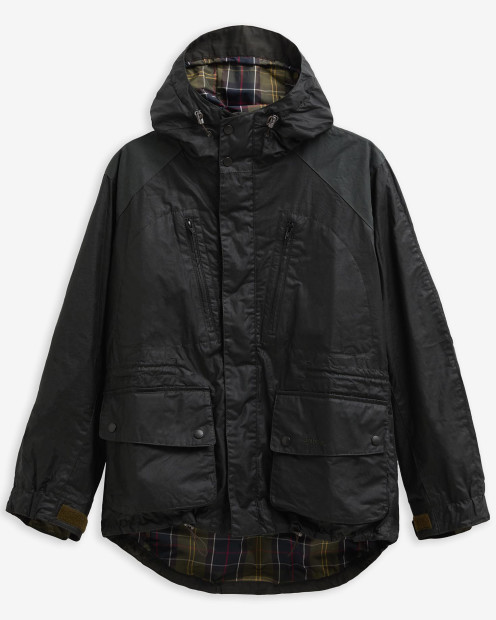 Barbour x TO KI TO Mountain Waxed Jacket Sage