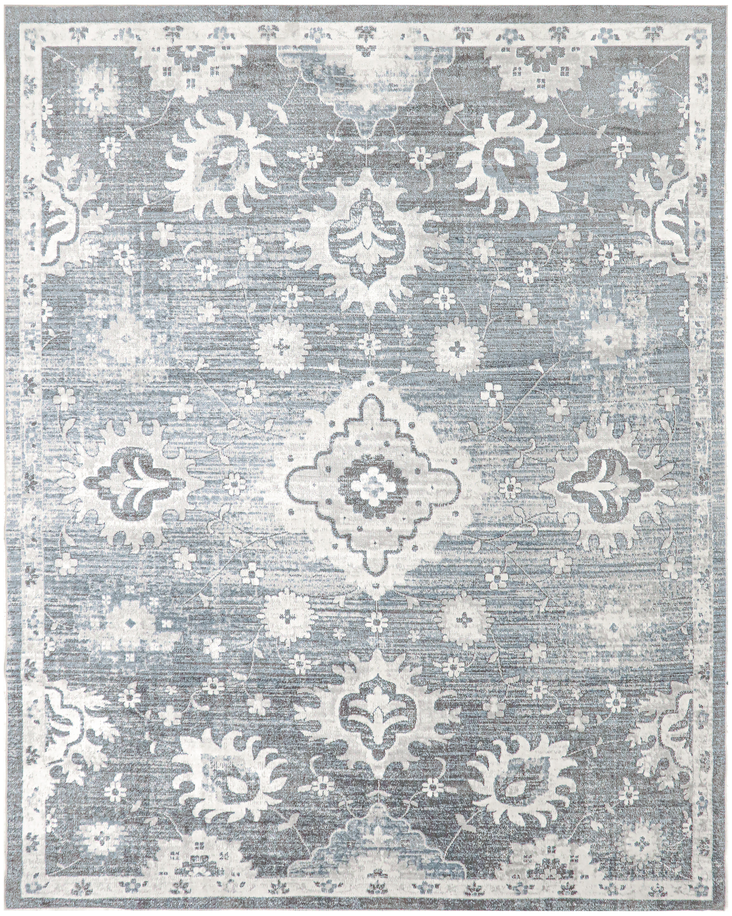 Nourison Astra Machine Washable 9' x 12' Denim Vintage Indoor Rug
