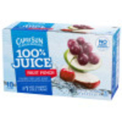 Capri Sun� 100% Juice Fruit Punch Flavored Juice Blend, 10 ct Box, 6 fl oz Pouches
