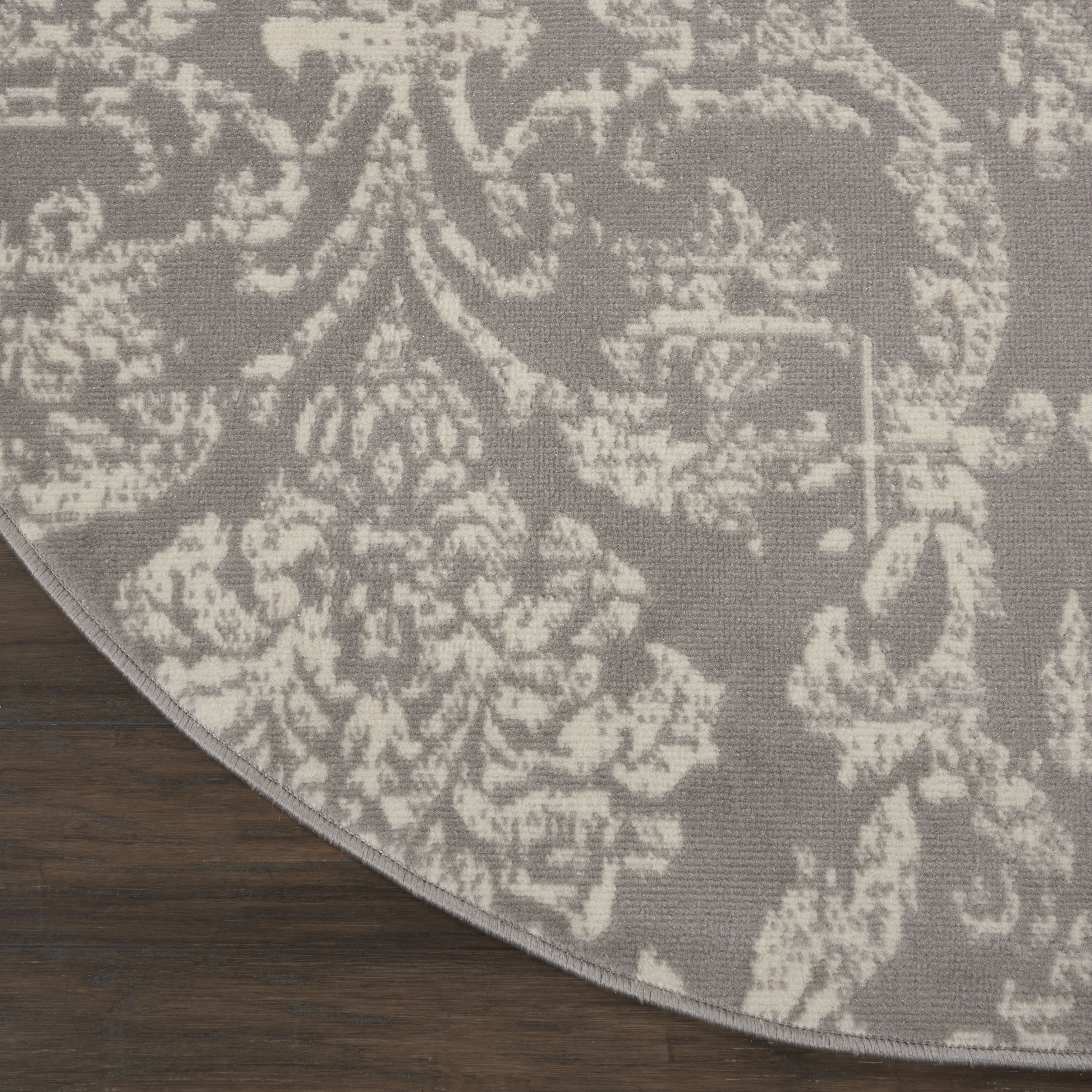 Nourison Jubilant 8' x Round Grey Vintage Indoor Rug