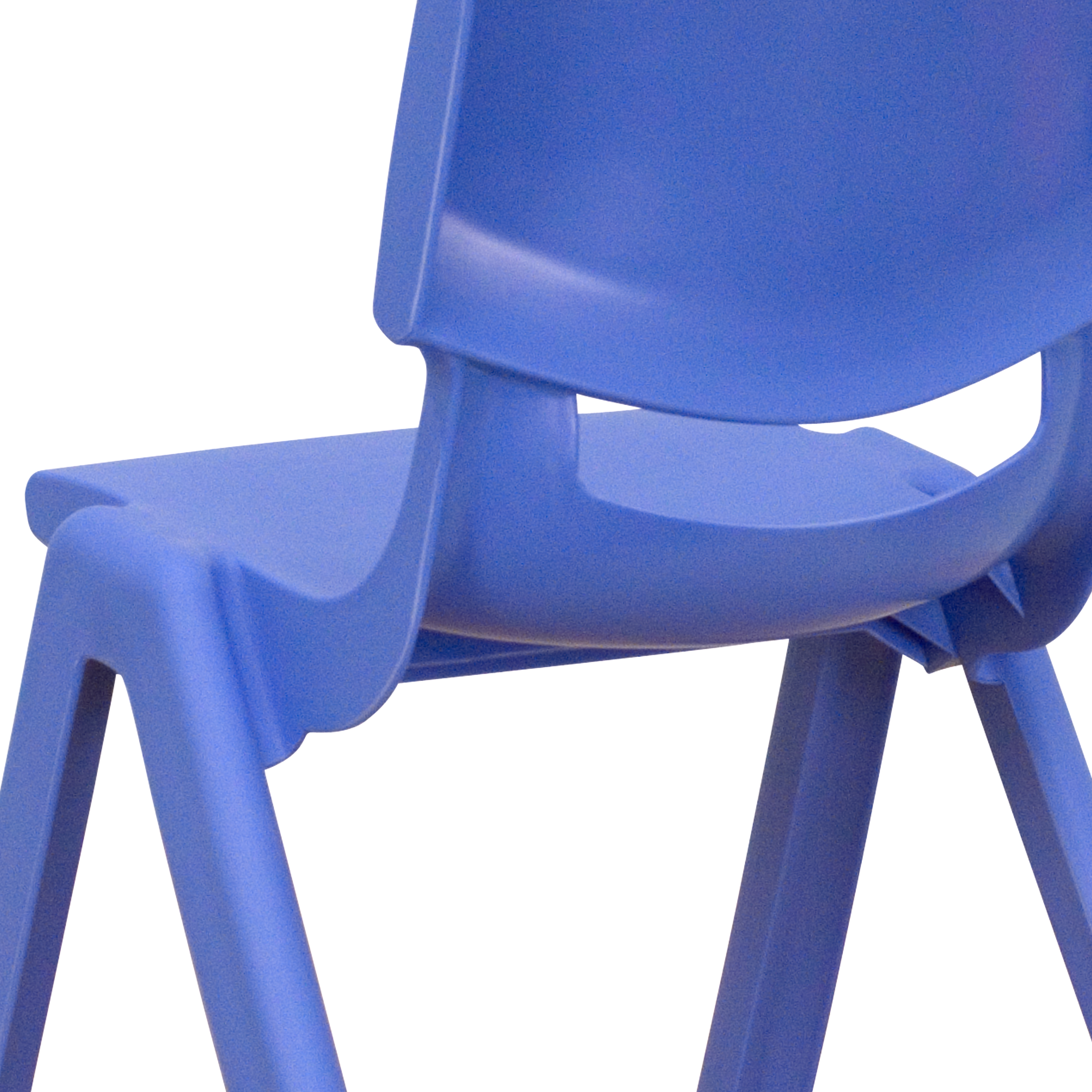 Pack de 4 sillas escolares apilables de plástico azul con asiento de 10,5" H, silla preescolar - Imagen 57 de 58