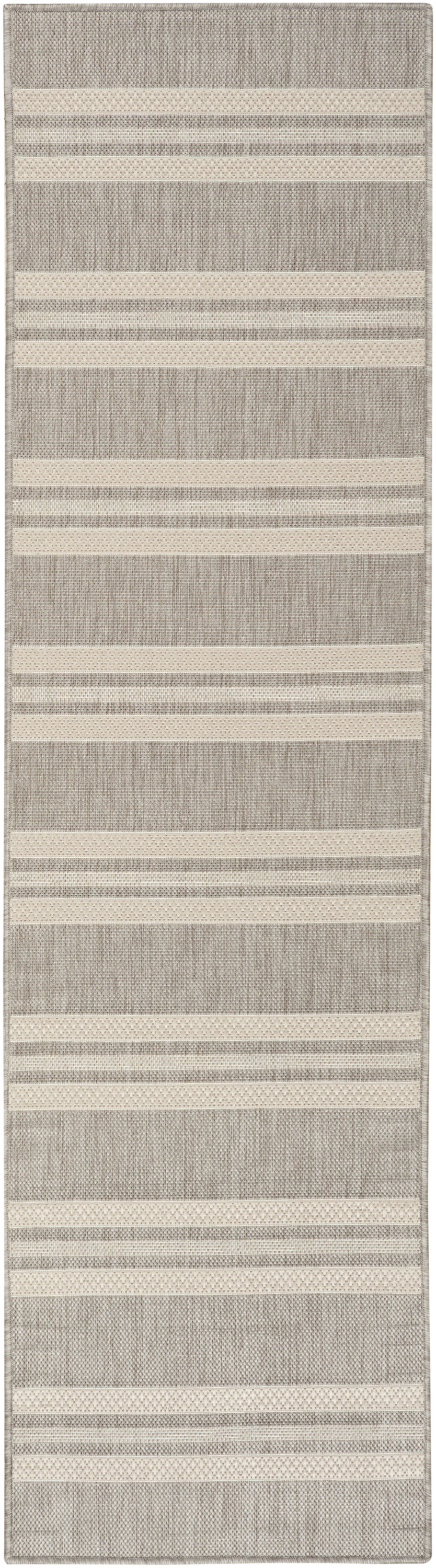Nourison Horizon Indoor/Outdoor 2'2" x 8' Grey Modern Rug