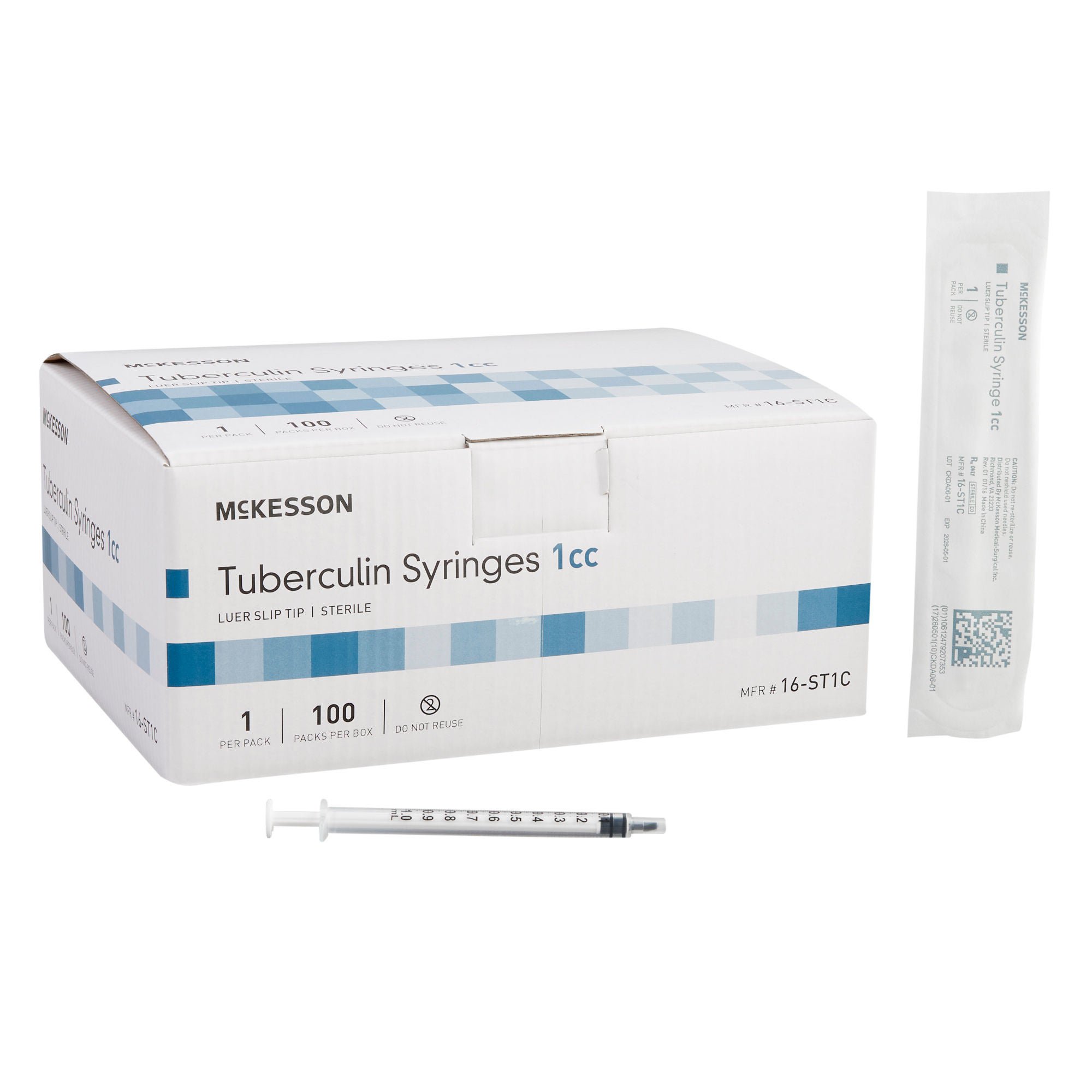 McKesson Tuberculin Syringe, 1 mL