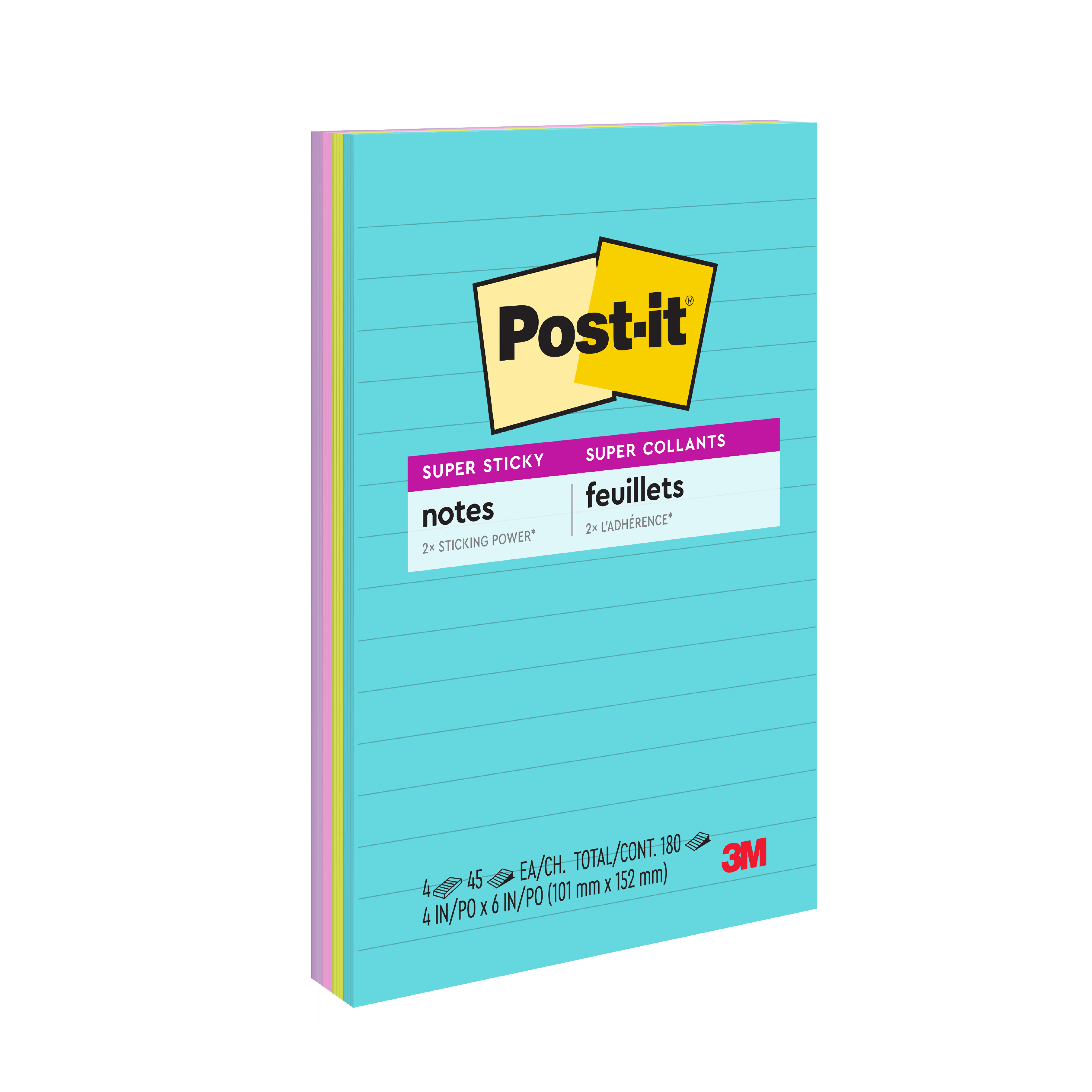 SKU 7100088536 | Post-it® Super Sticky Notes 4621-4SSMIA