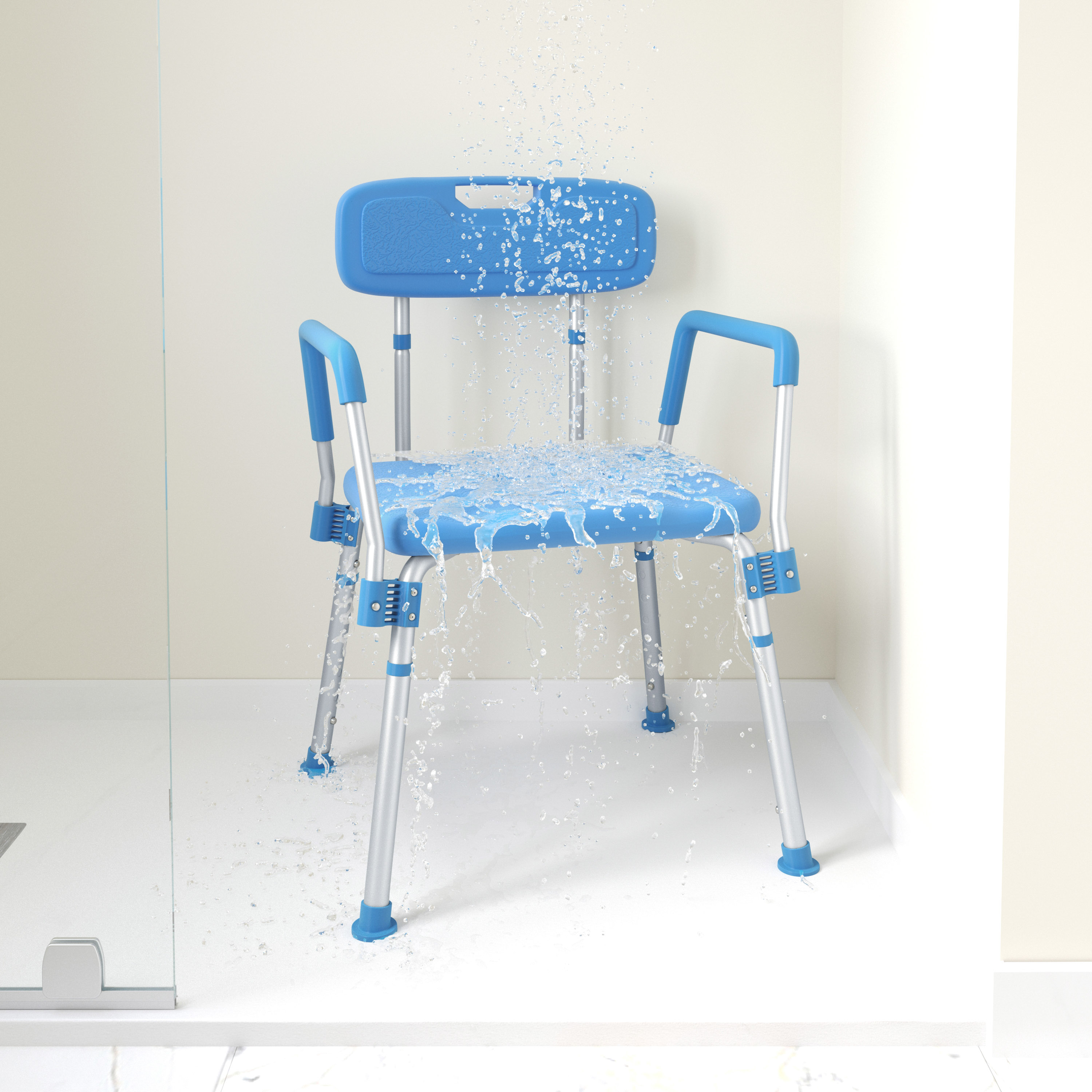 Silla de Baño y Ducha Ramsey con Respaldo Ajustable en Profundidad, Altura Ajustable Fr... - Imagen 26 de 37