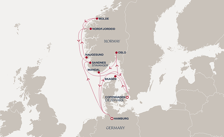Itinerary map