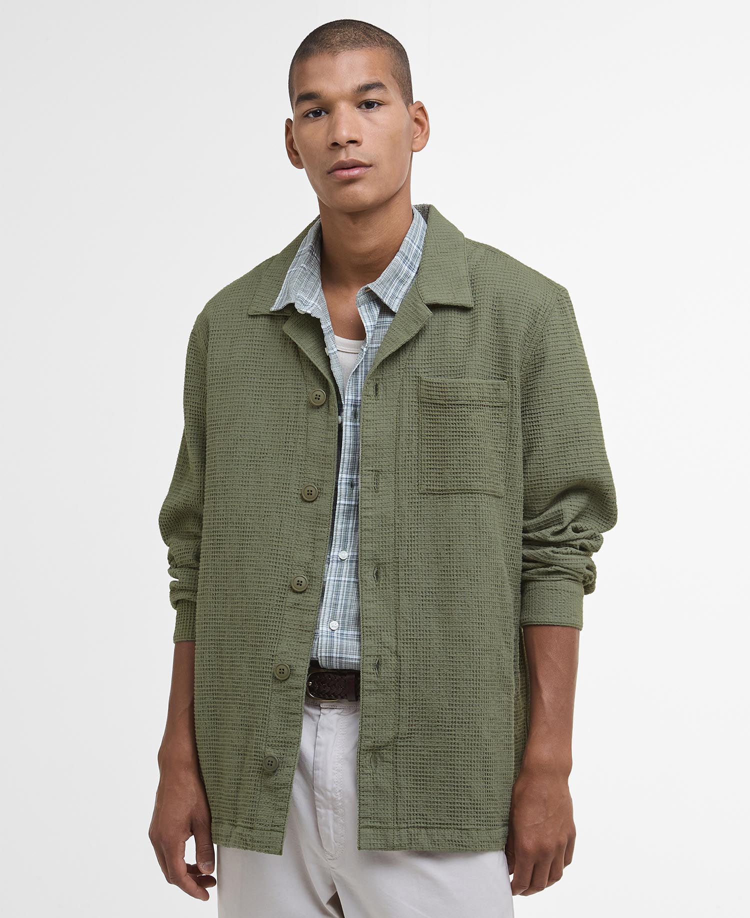 Overshirt Sandwood a nido d’ape image number 0