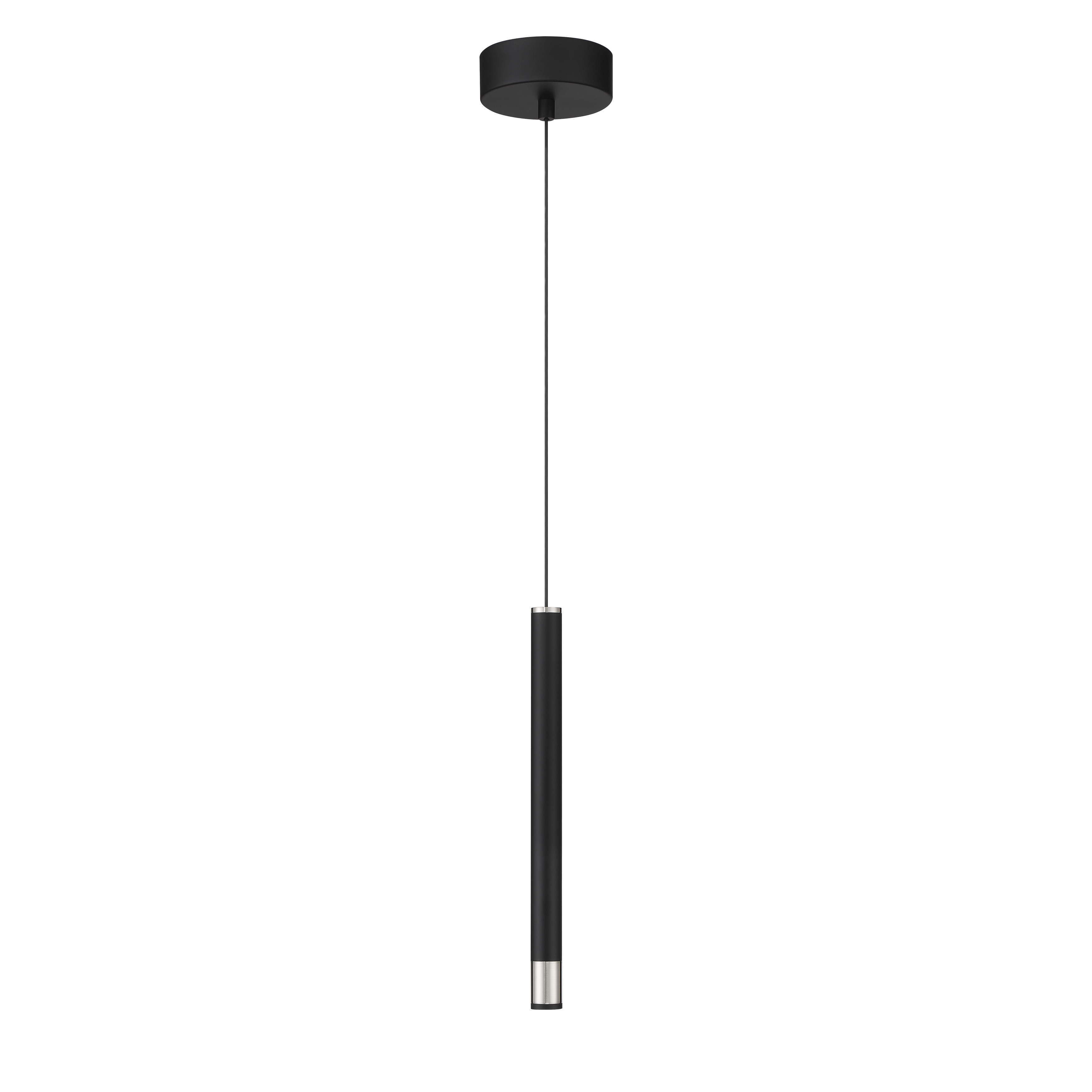The Wand LED Mini Pendant combines modern minimalism with practical functionality. Its slender 1-inch profile and dual-tone finish make it ideal for tight spaces requiring focused illumination without visual bulk. - alternate view
