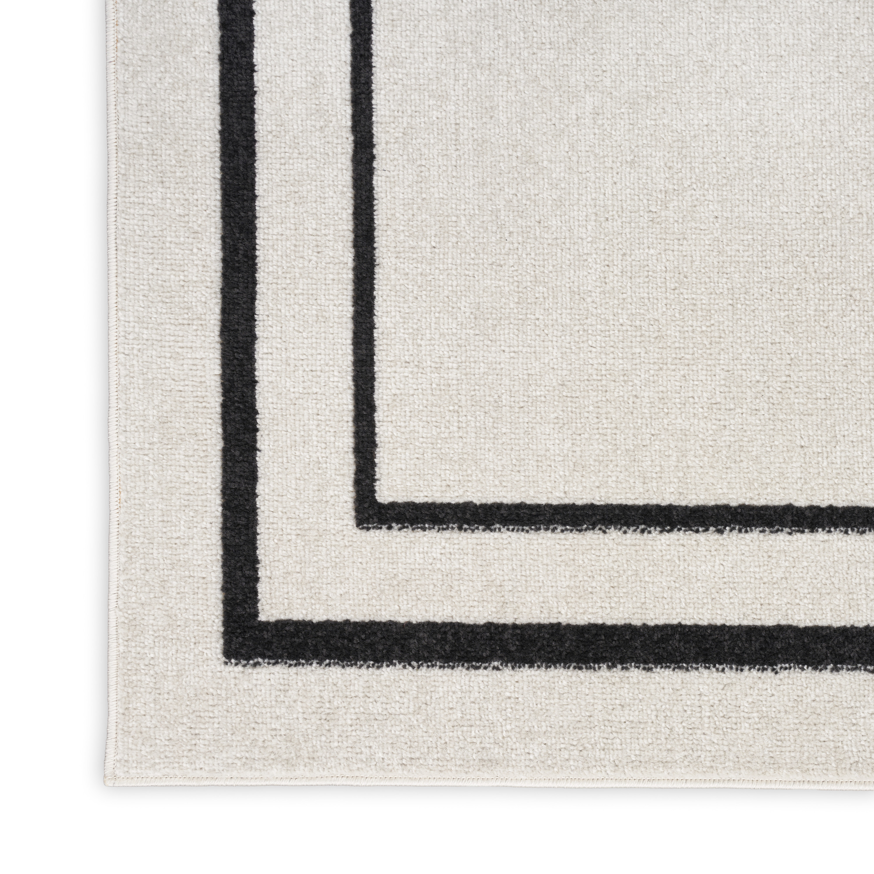 Nourison Nourison Essentials 6' x 9' Ivory Black Contemporary Rug