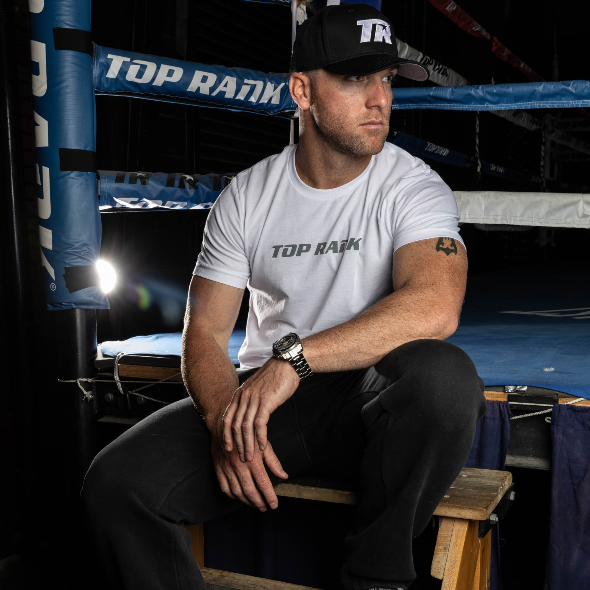 TOP RANK Boxing T-Shirt Logo Fight Tee, 100% Cotton, Gray / White | eBay