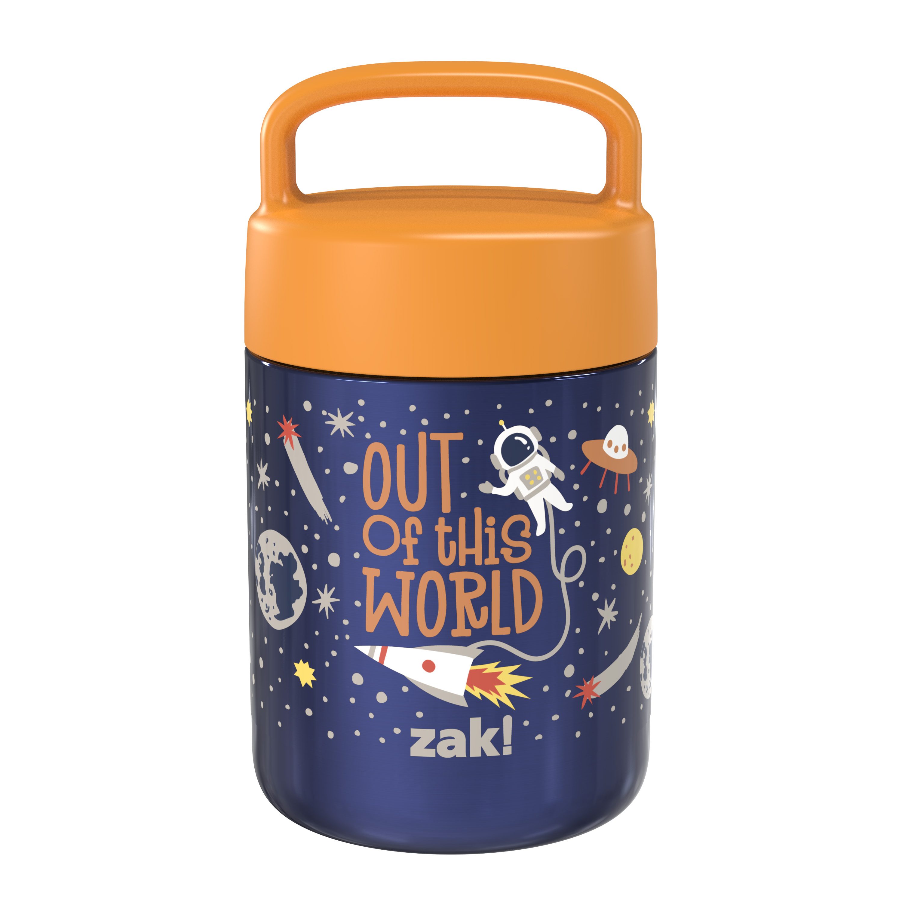 Zak Lunch! Reusable Vacuum Insulated Stainless Steel Food Container, Outer Space slideshow image 1