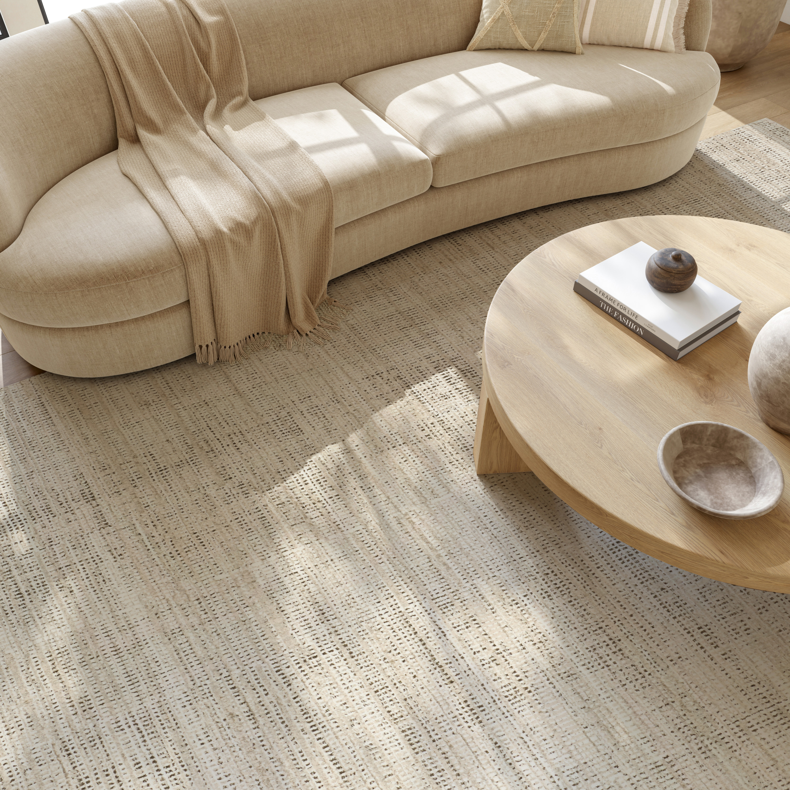 Nourison Soft Structure 7'10" x 9'10" Beige Modern Indoor Rug
