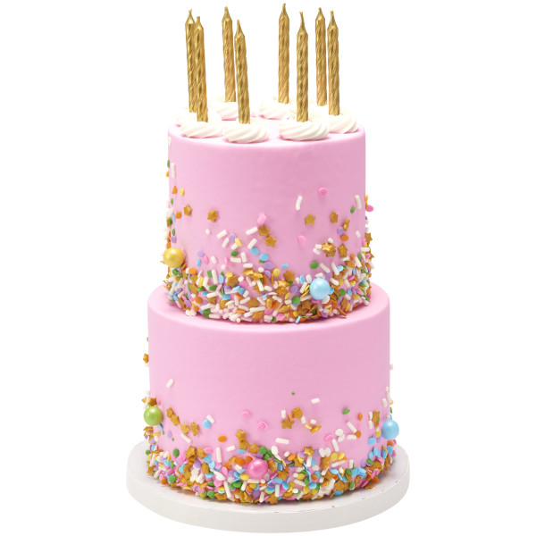 Gold Smooth & Spiral Candles