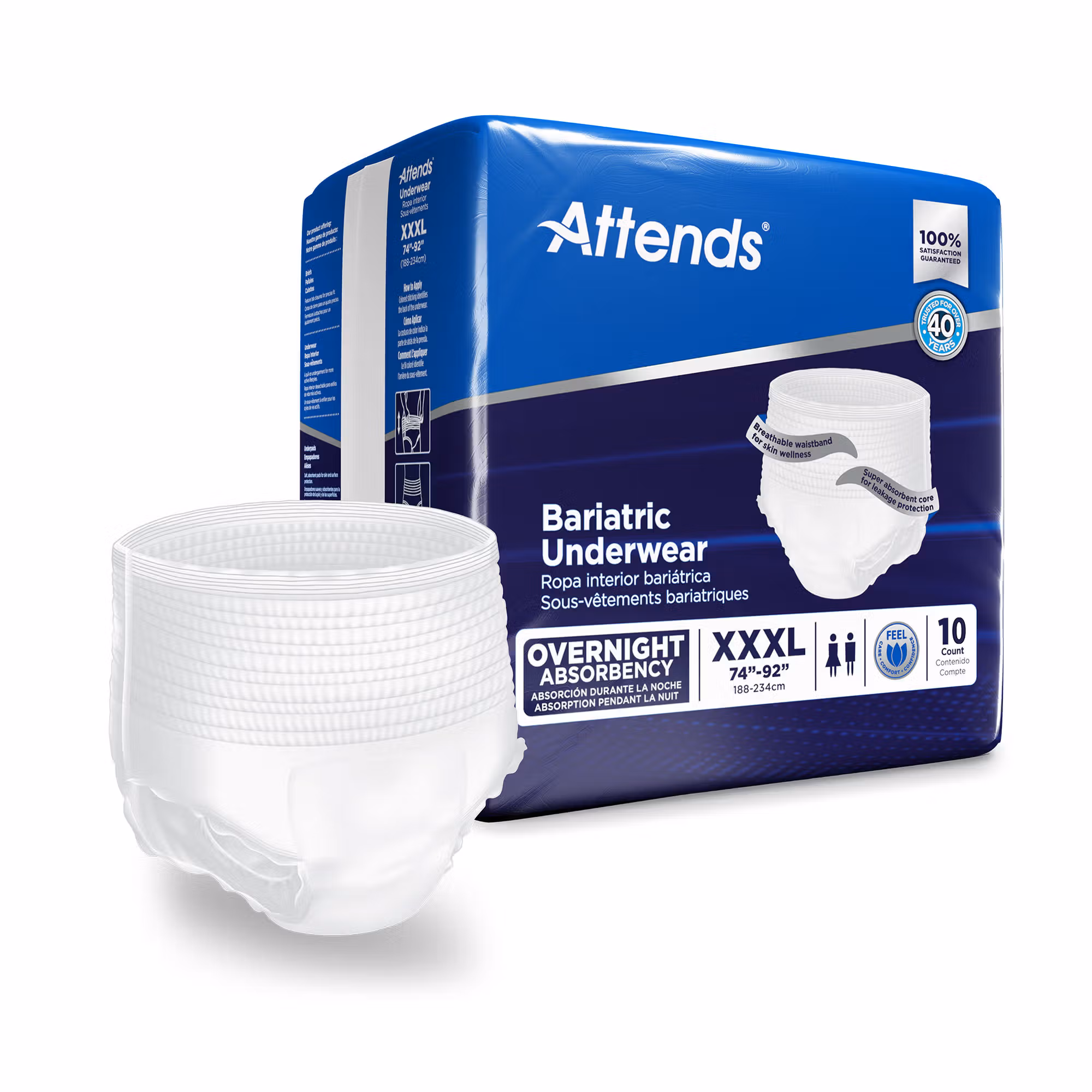 Attends® Bariatric Ultimate Absorbent Underwear, 3X-Large