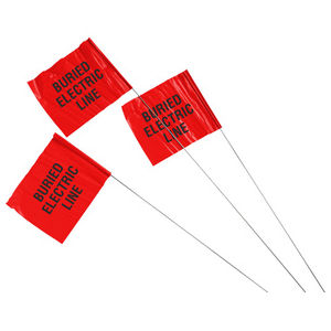 Marking and Warning Tapes and Chains, Plastic, Steel, Black on Red