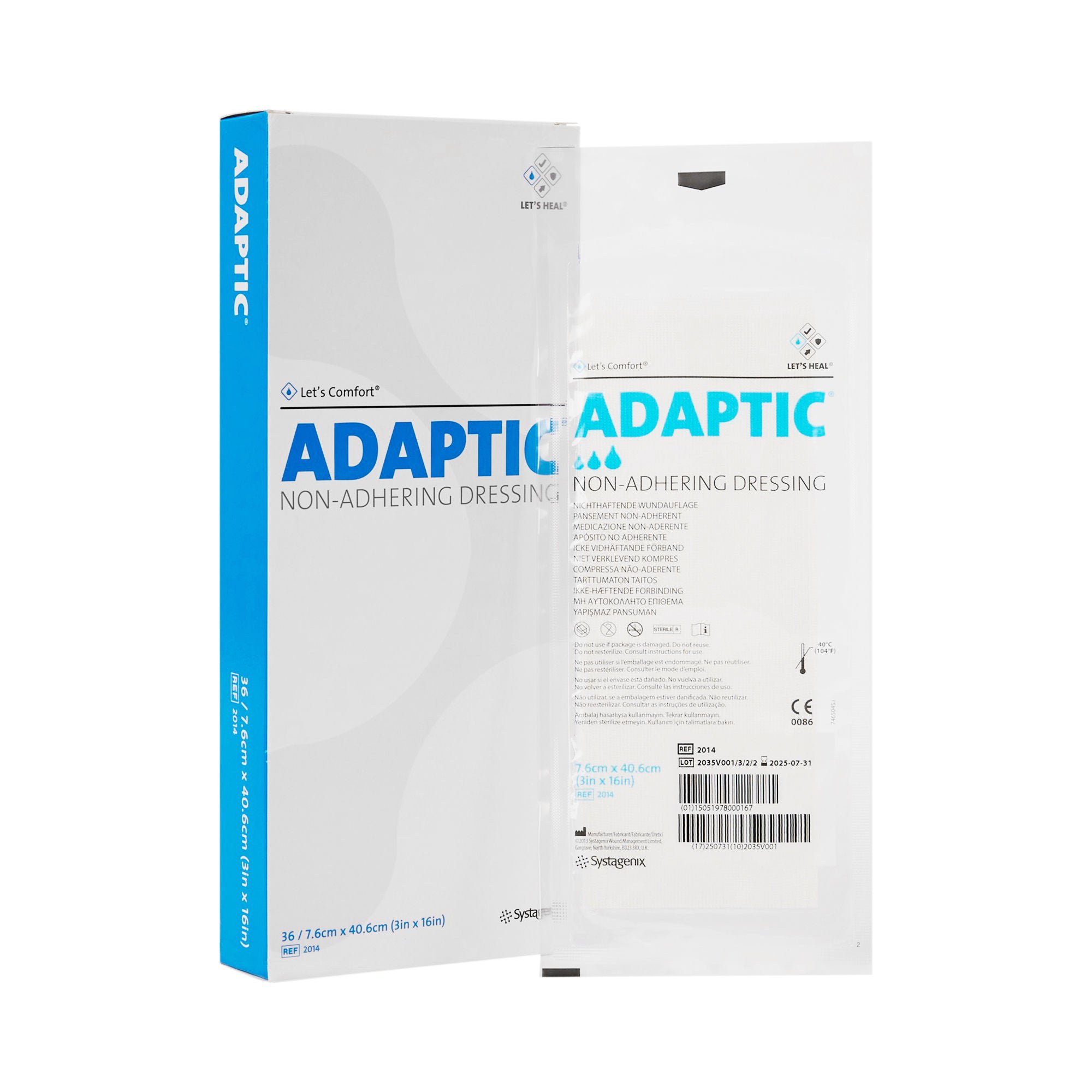 Adaptic™ Petrolatum Impregnated Dressing, 3 x 16 Inch