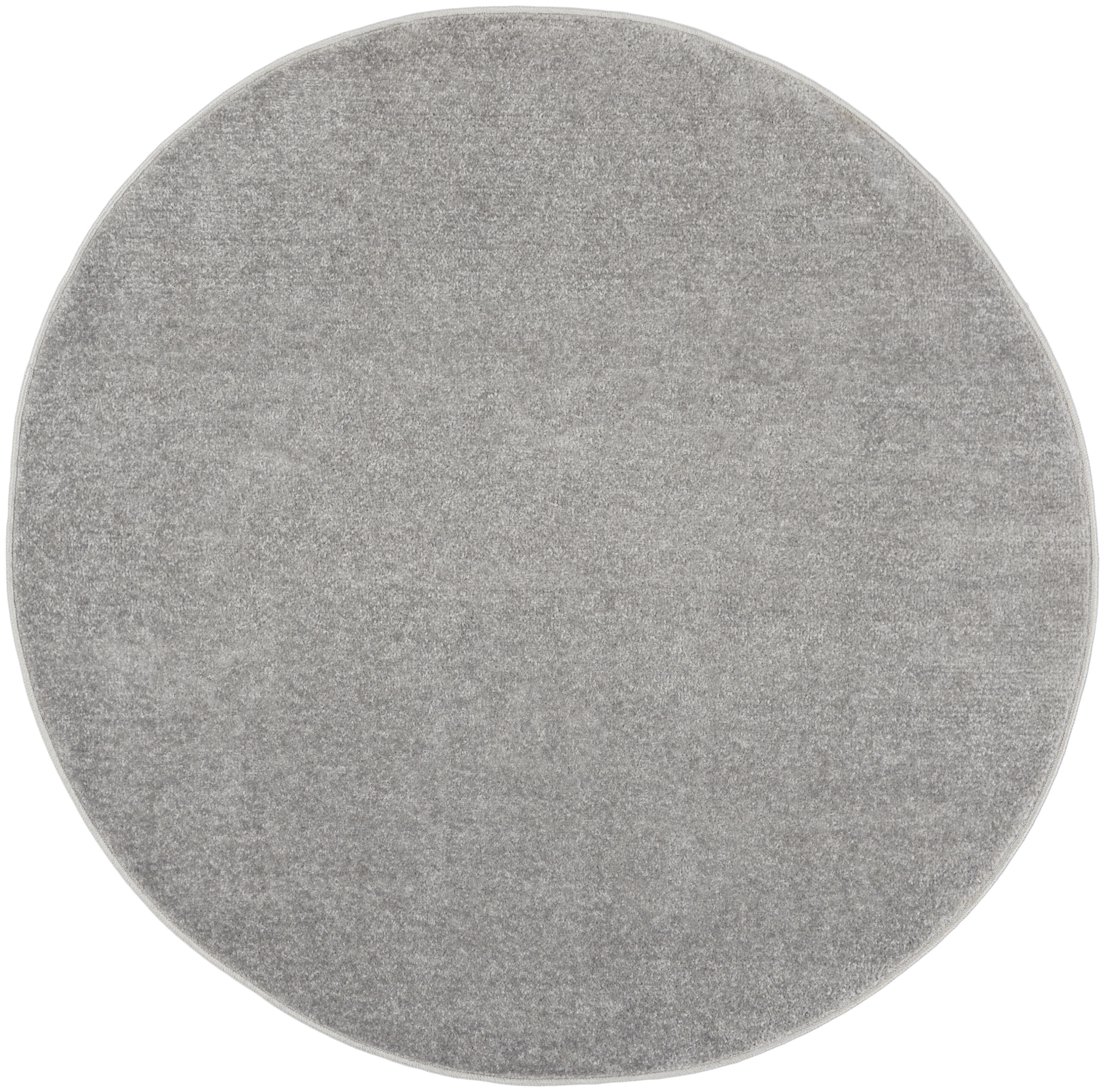 Nourison Nourison Essentials 4' x Round Silver Grey Outdoor Rug