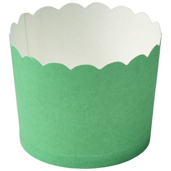 Green Scalloped Baking Cups