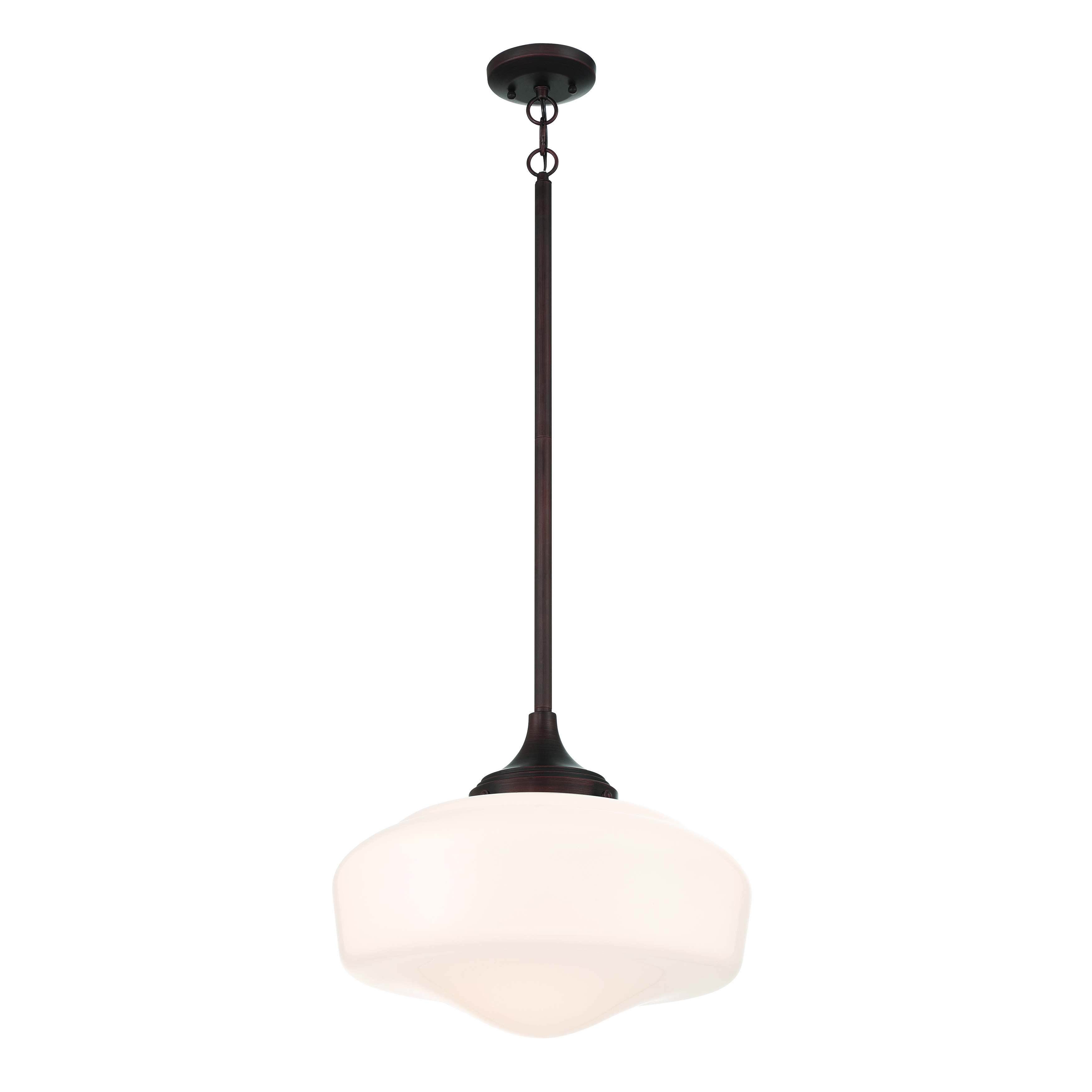 Brushed Bronze Schoolhouse Pendant Light - Image 3
