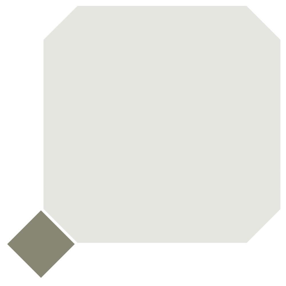 Vaudeville Octagon Nacar with Taco Oliva 7-7/8 in. x 7-7/8 in. Porcelain Floor and Wall Tile