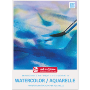 Watercolor Paper Pad, 90lbs, 11" x 15", 15 Sheets