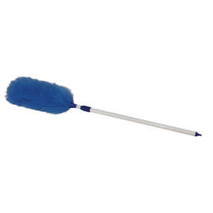 Impact, 30-45" White Handle Duster, Lambswool, Blue, 12 in